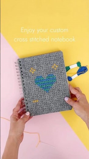 Stitch your thoughts with Yoobi’s Cross Stitch Journal 🧵✨#schoolsupplies #study #studymotivation