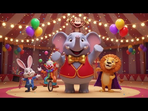 The Circus Is Here! 🎪 Fun Circus Song for Kids | 3D Cartoon Animals & Clowns | New Animation