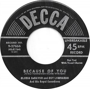 Gloria DeHaven And Guy Lombardo And His Royal Canadians - Because Of You