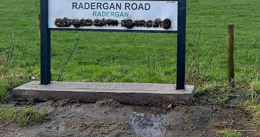 Vandalism of dual-language sign near Omagh being treated as sectarian hate crime