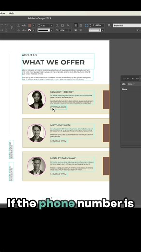 CreativePro Network | Learn how to create a telephone hyperlink in InDesign for publication to an interactive PDF or Publish Online document, courtesy of Myra... | Instagram