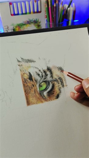 new triger drawing with colour pencil ❤️#shots #drawing #drawingprocess #vairl