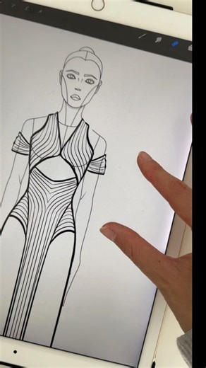 Procreate fashion sketch #FashionDesigner #CoolDesign #ProcreateArt #ProcreateBrushes #Tutorial