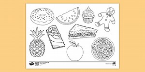 Printable Food Colouring Page