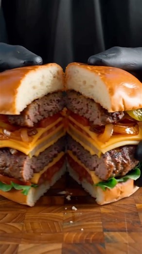 Juicy Cheeseburger ASMR Perfect Cut