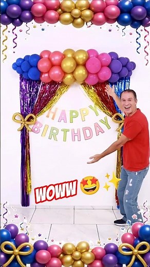 ✨ Perfect HAPPY BIRTHDAY Deco 🎈🥳 Birthday decoration ideas at home 🥳 Balloon decoration ideas