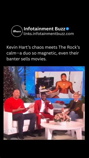 Infotainment Buzz on Instagram: "Kevin Hart and Dwayne “The Rock” Johnson have become one of Hollywood’s most reliable modern partnerships, built on a chemistry that feels natural every time they share the screen. Their dynamic works because it is rooted in contrast. Hart brings sharp timing, rapid dialogue and a sense of controlled chaos. Johnson counters with steadiness, physical presence and a calm, confident tone. Together, they create a balance that audiences immediately recognize and enjoy