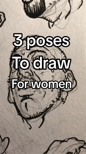 3 poses to draw for women #art#doodle#foryou#foryoupage#viral#artistoftiktok##howto#tip#cute#fun#poses#anatomy#women#tutorial