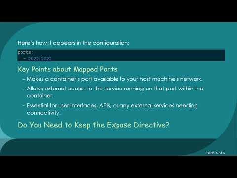 Do I Need to Expose a Port When Using the Ports Config in Docker?