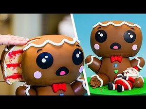GIANT Gingerbread Man & More Holiday Cake Ideas | How To Cake It Step By Step
