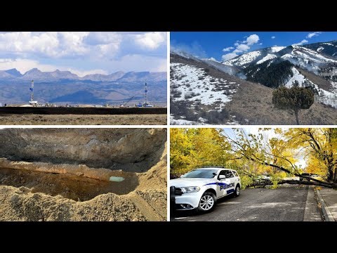 AROUND WYOMING: Water Main Break, Lander Investigation and Pile Burns!