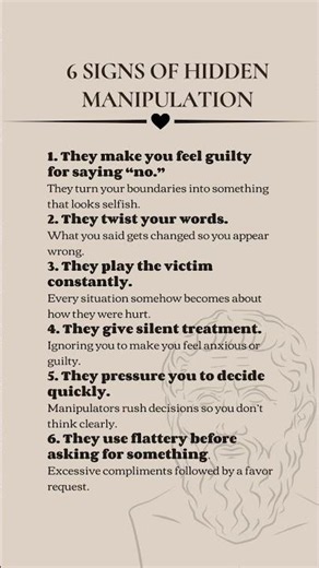 6 Signs of Hidden Manipulation