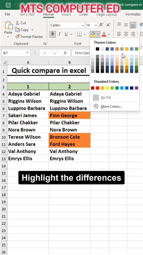 Excel Quick Compare Trick 😲 | 2 Seconds Me Data Match ✔️ #datasheets #excel #shorts #youtubeshorts