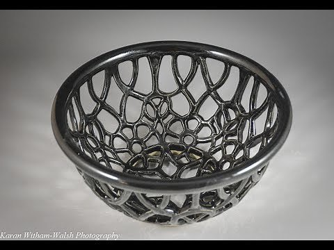 Carving A Wheel Thrown Pierced Stoneware Bowl- A Geometric Approach