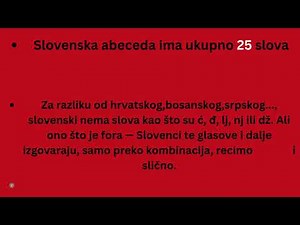 Slovenska abeceda/ KRATKI VODIČ/ A1 tečaj i članstvo