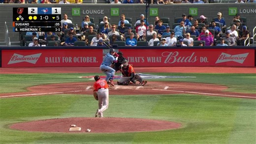 Tyler Heineman flies out to center fielder Colton Cowser. | 09/13/2025