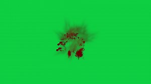 Download Animated red blood splatter effect, bleeding effects overlay isolated on green screen background for free