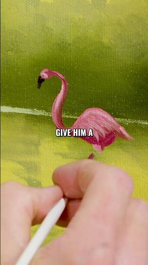Painting a flamingo with Nicholas Hankins