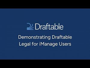 Draftable Legal Overview for iManage Users | Fast, Accurate Comparisons