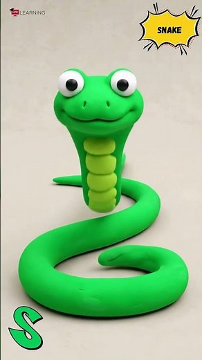 O to Z Animals 🦁🐘 | Slow Clay Build to Fast Run | Learn Colors & Animals for Kids #shorts #kids