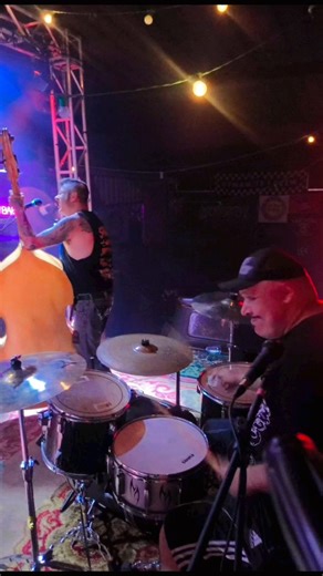 DRUM CAM @sick_sick_sinners "BLOODY HERITAGE" at @rockwheelssp . Dec 2025. São Paulo/Brasil. #psychobilly #brazilianpsychobilly #sicksicksinners #drumcam | Celso Costa