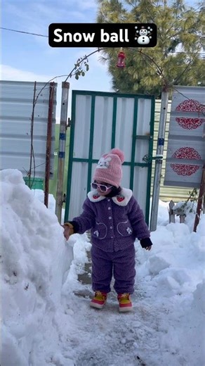 Snow ball#shorts #shortvideo #viral #youtubeshorts #youtube #mansutheexplorer#snow #kashmir #reels