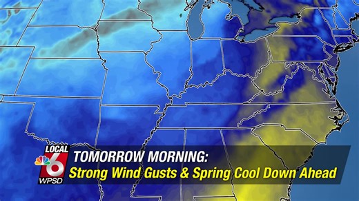 We're looking at a wild and windy week, with strong gusts over 40 miles per hour. Trent Okerson-WPSD Local 6 is tracking a big cool down coming up tomorrow morning on WPSD Local 6 Today. | WPSD-TV