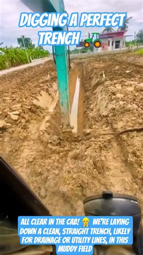 Digging a Perfect Trench 🚜 #shorts