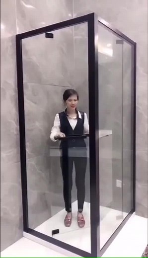 Corner Sliding Shower Door System with smooth roller & easy clean tempered glass #showerdoor #glassshowerdoor #bathroomrenovation #newdesign #FYP