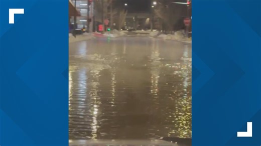 Water main break floods downtown Columbus road, forces closure