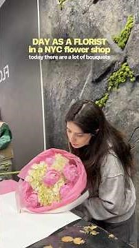 day as a florist in a New York flower shop — florist vlog / florist day in American flower shop