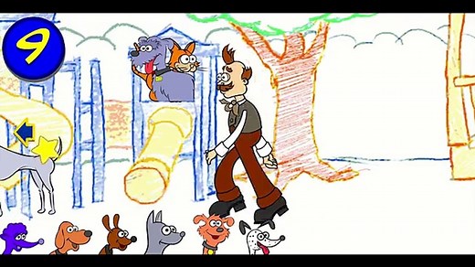 WALKING THE DOGS! Learn to Count 1-9! Lets Play with Mr. Noodle! Sesame Street Learning Games