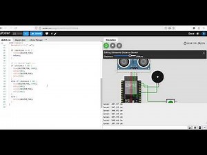 demo simulasi program (innovation of smart blind cane)