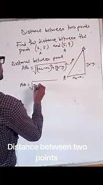 Distance Between Two Points. Made Easy with Step-by-Step Mathematics Tutorial