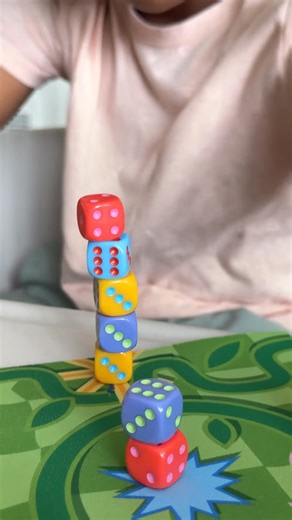 Roll, stack, and watch your caterpillars climb! Roll your dice, build your pillar, and try not to let it tumble. 🐛 | Big Discoveries