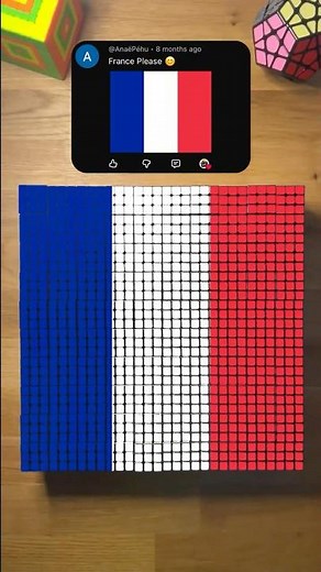 Making FRANCE'S Flag on Rubik's Cubes! 🇫🇷