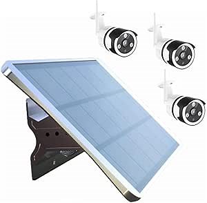 Wi-Fi IP Bullet Camera (3-Pack 1080p) with Solar Powered Off-Grid Generator 650WH kit (100W Panel)