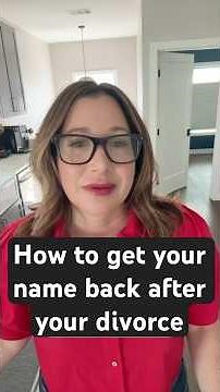 How to Change Your Name Back After Divorce