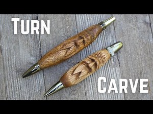 Wood Spirits Carved on My Pen | Woodcarving Tutorial for Beginners