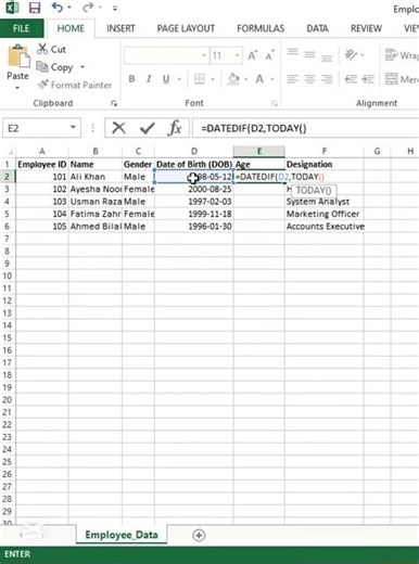 Convert DOB to Age in Excel in Seconds||DOB to Age Calculation in Excel for Beginners||Calculate age