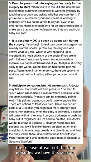 6.1K views · 12 reactions | Why are 100,000 patients per year in the U.S. feeling significant pain during their C-sections? And what are other patients supposed to do with that information? (Besides freak out.) You can find Susan's 5 tips to get the care you need here: bit.ly/44TXNNe | Serial | Facebook