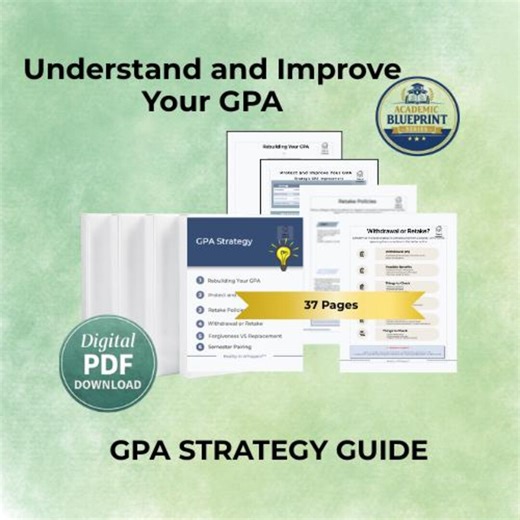 GPA Strategy Guide | Academic Recovery Planner, Grade Tracker (digital Download) - Etsy