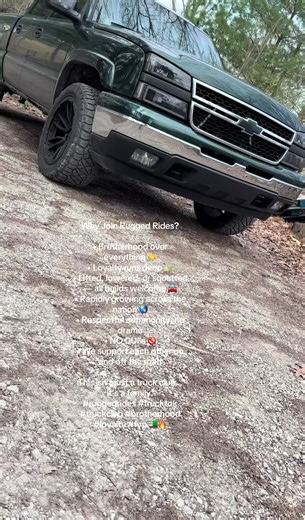 We might not have the cleanest rigs on the road, but what we do have is loyalty. Around here we don’t drag people’s names through the mud, we stand behind our own. Low, lifted, or squatted — it doesn’t matter. Rugged Rides is about respect, brotherhood, and staying real with the people beside you. If you’re about loyalty over clout, then you already know where you belong. #ruggedrides #trucktok #loyaltyovereverything #brotherhood #fyp