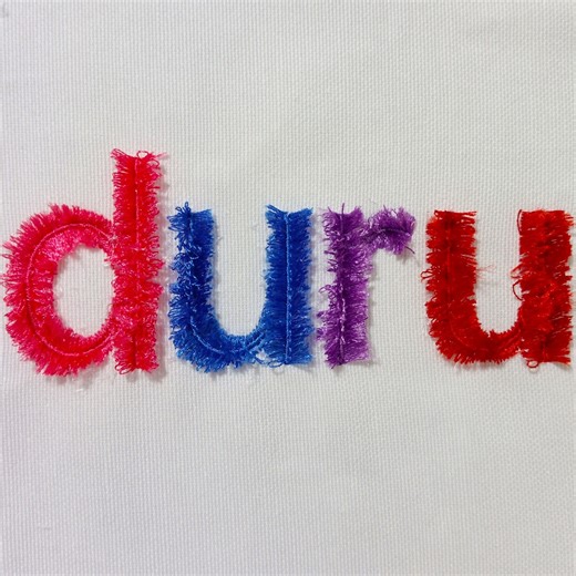 Fluffy Fringed Alphabet Machine Embroidery Design, 5 Size, Fluffy Fringed Embroidery Monogram, Fluffy Letters, How to Video, BX Included - Etsy