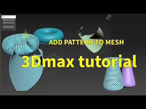 3ds max tutorial how to add pattern mesh to desired object mesh