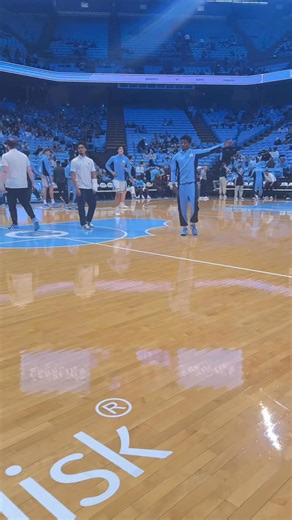 25 reactions | Warmup walking through on Roy Williams court before tip-off. North Carolina Central vs UNC [ Behind The Scenes With Carolina Sports Plus Media ] | Carolina Sports Plus | Facebook