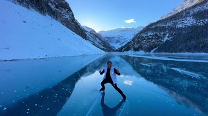 14K views · 1.1K reactions | Another incredible experience on glassy ice today! 珞 Here's Elladj Balde enjoying perfect conditions on a beautiful day in Banff National Park. | Paul Zizka Photography | Facebook