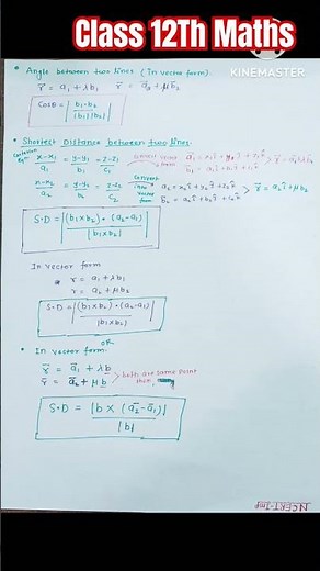 Three Dimensional Geometry Formulas Class 12 Maths|Vectors &3D#mathsformulas #cbse #iit #shorts