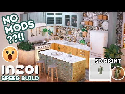 InZOI’s 3D Print Tool is a Game-Changer! 🤯 Custom Kitchen without MODS! | inZOI Speed Build
