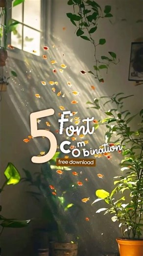 5 font combo | free download 👀 #aesthetic #tutorial #editing #shorts #design